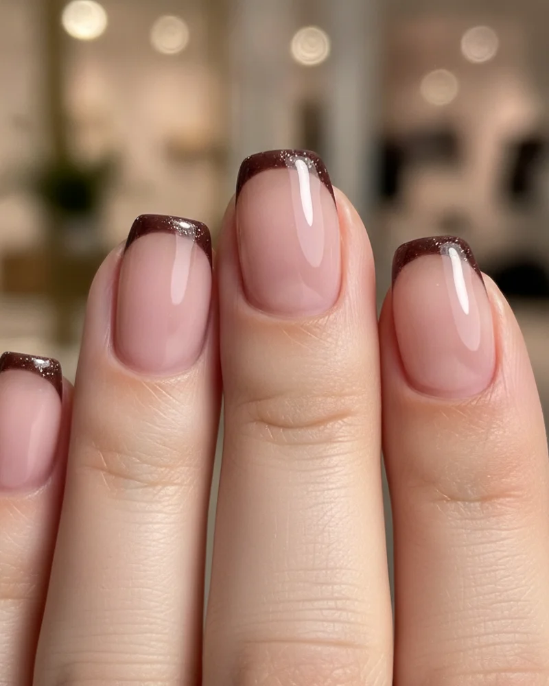 Micro French in Espresso & Gold