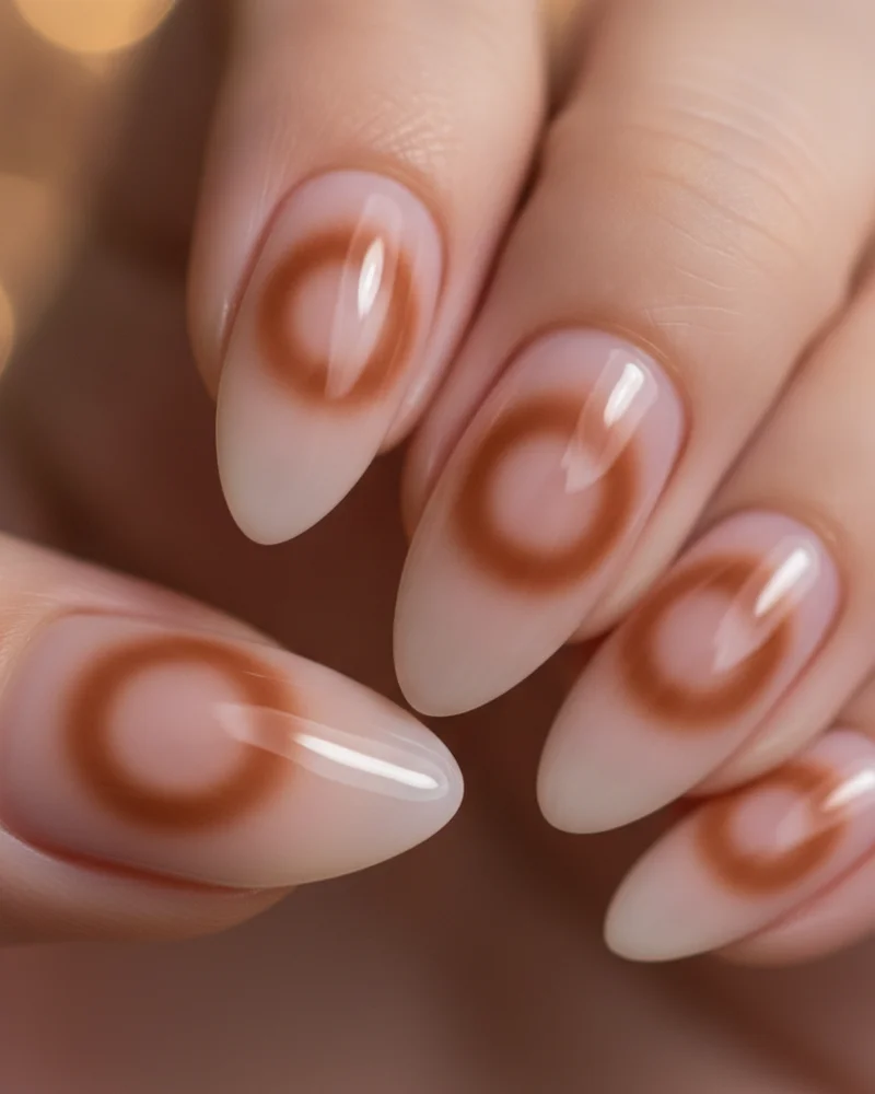 Hazelnut Aura Blush Nails