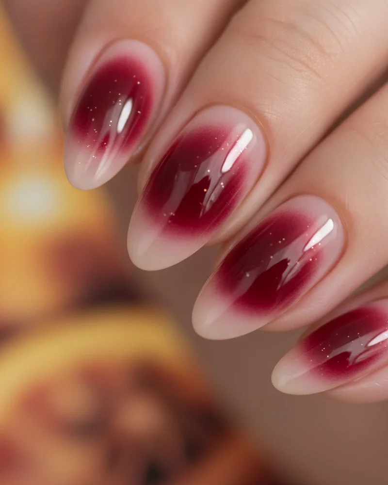 Spiced Wine Aura Nails